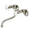 Kingston Brass KS616SN Two-Handle Wall Mount Bathroom Faucet, Brushed Nickel KS616SN - alternate 1